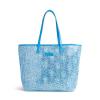 Vera Bradley Mesh Sequin SparkleTote Bag Camocat Blue Travel Beach Pool $78 NWT