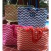 Monogrammed Chevron Beach Bag