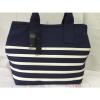 Marc Jacobs St.Tropez Sequin Striped Beach Tote Bag New Prussian Blue W/Ecru NWT