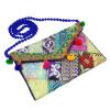 VINTAGE BAG INDIAN HANDBAG EMBROIDERED BEACH PURSE MULTICOLOR WEDDING CLUTCH