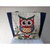 The Owls Canvas Tote Bag, Shoulder Handbag, Travel Bag, Shopping Bag, Beach Bag