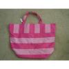 NWT Victoria&#039;s Secret XL Tote Sig Pink Striped LE Beach Bag Shopper Vacation $60