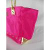 JC Juicy Couture Hot Pink Gold Stars Nylon Purse Beach Bag Handbag