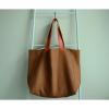 Handmade Large tote bag with leather handles Shoulder bag Weekend  Beach bag