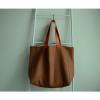 Handmade Large tote bag with leather handles Shoulder bag Weekend  Beach bag