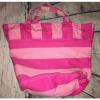 Victoria&#039;s Secret Bag Beach Tote Pink Striped Large Summer Pool