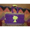 Spring Break Boho Large Woven Handbag Tote Beach Sewing Quilting Book Bag Tiki