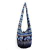 NAVY BLUE ELEPHANT BAG SLING ADVENTURE BEACH HOBO HIPPIE CROSSBODY PURSE LARGE