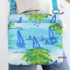 NWT Coach Beach Scene Sailboat Nylon File Crossbody Bag F30023 Blue NEW RARE