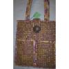 VERA BRADLEY Bali Gold Tiki BEACH Tote BAG NEW and UNUSED $125