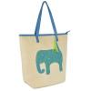 Elephant Design Shoulder / Beach / Shopping Bag with Lining