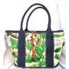 J.CREW ISLAND TOTE BAG Colorful Hawaii Palm Trees Vacation Beach book