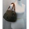 Olive Green Nylon Small Shoulder Hand Bag Great for the Beach EUC