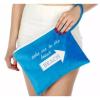 New Knitting Factory Bikini Bag Water Proof Cotton Wet Take me to the beach Blue