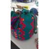 NEW HANDMADE WAYUU EXTRA LARGE huge BEACH CARRY MOCHILA GREEN RED SHOPPER BAG