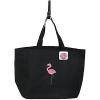 Tropical Pink Flamingo Bag Black Essential Tote Beach Vacation Bird Monogram NWT