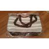 Thirty One 31 - Canvas Crew Tote - Taupe Straw Stripe - Large beach bag