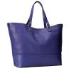 Juicy Couture BAG Sierra Blue Perforated Leather Large Tote Travel Beach