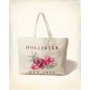 HOLLISTER LOGO GRAPHIC TOTE BEACH BAG (CHOOSE DESIGN) NAVY RED NATURAL NWT