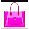 NWT JUICY COUTURE Silverlake Clear Beach Summer Tote Bag Handbag Neon Hot Pink