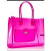 NWT JUICY COUTURE Silverlake Clear Beach Summer Tote Bag Handbag Neon Hot Pink