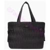 VICTORIA&#039;S SECRET BLACK TOTE HANDBAG BEACH BAG PURSE LARGE CARRYON CANVAS BEAUTY