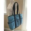 Ame &amp; Lulu Tennis Tote Bag Beach Waterpark Theme Park Bag Blue Moroccan Pattern