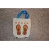 Canvas FLIP FLOP TOTE Gift Bag Luau Wedding Beach POOL party supply