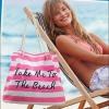 NWT Victoria Secret Large Pink &#034;Take Me To The Beach&#034; Tote Shoulder Bag MSRP $58