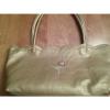 BUCO BEACH BAG GOLD METALLIC MATTE EMBROIDERED SMALL TOTE   NWOT