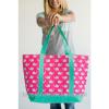 PERSONALIZED MONOGRAM DIAPER BEACH BAG MARKET TOTE: TUNA FIN WHALES &amp; SAIL BOAT