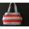 Bass Canvas Tote Bag Messenger Handbag Multi Color Stripes Beach