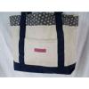 VINEYARD VINES Canvas Shopper Tote Shoulder Beach Book Bag Carryall WHITE STARFI