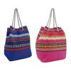 Canvas Shoulder / Beach / Shopping Bag with Soft Rope Drawstring Top