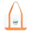 Malibu Surf Orange Cotton Beach Tote Bag