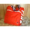 NWT VICTORIA&#039;S SECRET PINK ORANGE WHITE LOGO BEACH GYM TRAVEL TOTE BAG SHOPPER