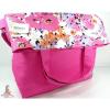 Aero Aeropostale XL Purse Beach Bag Flower School Book Tote Fold Over Pink NWT