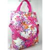 Aero Aeropostale XL Purse Beach Bag Flower School Book Tote Fold Over Pink NWT