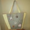 NWT Large Woven Tote Bag Beach Pool Sea Shells Green Cream CeeKlein Cee Klein