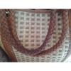 Vintage Brooks Brothers Straw Tote- Beach Bag Leather-Straw Brown/Tan