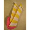 NWOT PINK/YELLOW/WHITE Shoulder Bag Drawstring Backpack Tote Beach Bag Purse