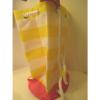 NWOT PINK/YELLOW/WHITE Shoulder Bag Drawstring Backpack Tote Beach Bag Purse