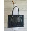 Vintage Fendi Italy Beach Bag Tote See Through Mesh Shoulder Bag Black