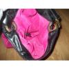 Kenneth Cole Reaction hot pink nylon &amp; pvc shoulder bag tote beach school bag