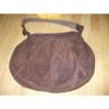 Lucky Brand heavy suede &amp; leather lined shoulder bag beach shopper tote bag