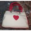 NEW S. S. Juicy Couture Tote Shopper Handbag First Class Beach Bag Ivory &amp; Red !