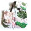 Canvas Shopping Beach Bag 15X12 inches 4&#034; depth Handmade, medium, multi color