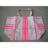 Victoria&#039;s Secret  summer beach bag tote Canvas and pink stripes new in bag