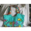 NWOT Sally Hass Beach Bag Original Art Large Tote Canvas Purse Sun and Sand