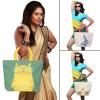 Cotton Jute Animal Ladies Handbag Casual Shoulder Purse Beach Tote Favor Bag